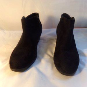 Women's Black Suede Ankle Boots Size 7.5